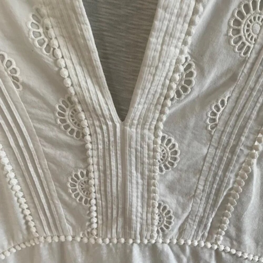 Boden - White Cotton Summer Dress - 14 - Picture 2 of 5